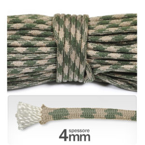Cordino 4 mm "paracord" poliestere (3 metri) - Beigemix