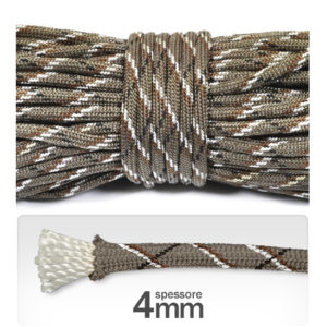 Cordino 4 mm "paracord" poliestere (3 metri) - Marronemix