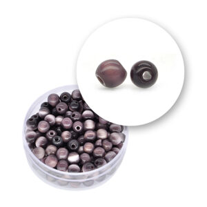 Perle vetro "occhi di gatto" (23 grammi) Ø 5 mm - Viola