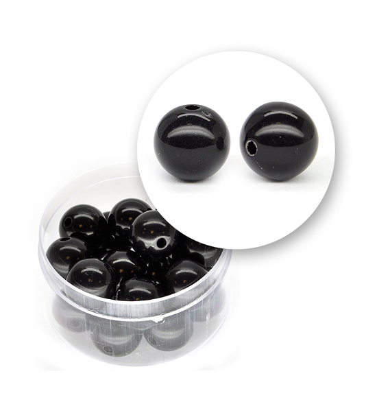 Perle nere tonde (11 grammi) - ø 12 mm