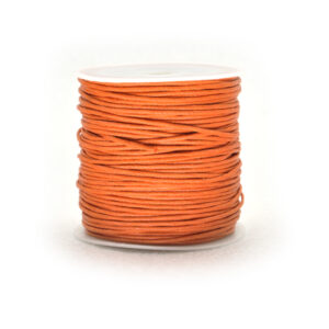 Cordoncino in cotone cerato (25 mt) 1 mm - Arancio
