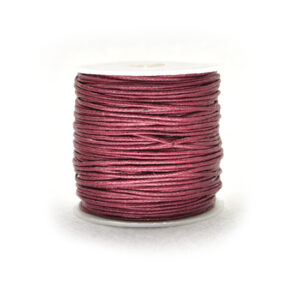 Cordoncino in cotone cerato (25 mt) 1 mm - Bordeaux