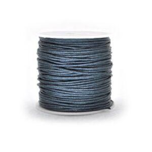 Cordoncino in cotone cerato (25 mt) 1 mm - Blu petrolio