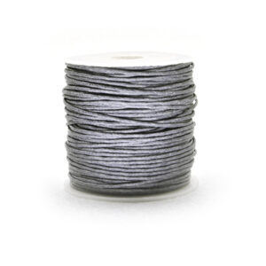 Cordoncino in cotone cerato (25 mt) 1 mm - Grigio scuro