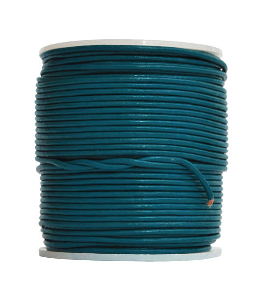 Cordino in cuoio (5 mt) 1,5 mm - Bluette