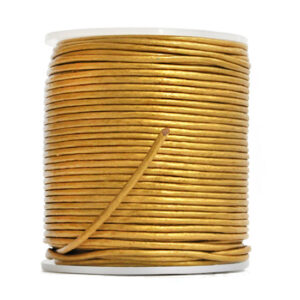 Cordino in cuoio (5 mt) 1,5 mm - Oro metallizzato