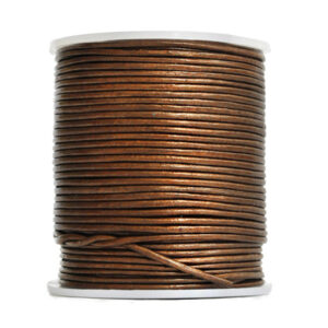 Cordino in cuoio (5 mt) 1,5 mm - Rame scuro metallizzato