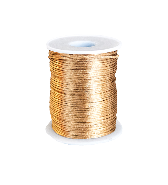 Cordino "simil seta" lucido (10 mt) 1,5 mm - NOCCIOLA
