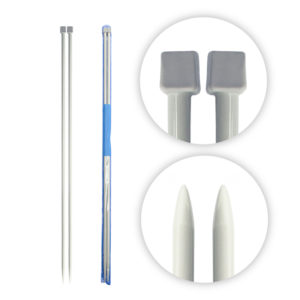 Ferri da maglia in alluminio (2 pezzi) - Ø 3 mm