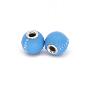 Perla ciambella similpelle liscia (2 pezzi) 14 mm - Turchese