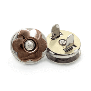 1 pz. Bottone magnetico decorativo "Fiore" 18 mm - Rame