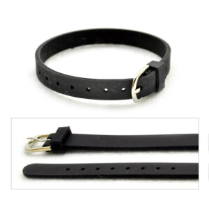 Braccialetto in silicone (1 pz) 8 mm largh. - Nero