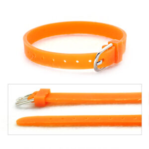 Braccialetto in silicone (1 pz) 8 mm largh. - Arancio