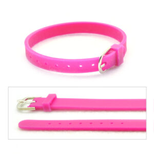 Braccialetto in silicone (1 pz) 1 cm largh. - Fuxia