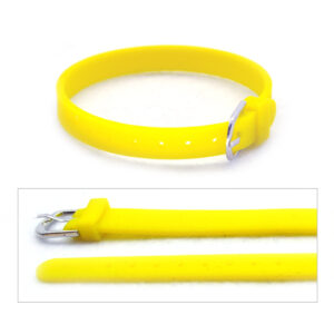 Braccialetto in silicone (1 pz) 1 cm largh. - Giallo