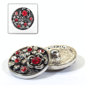 1 pz. Bottone decorativo "Funny" 20 mm - Rosso