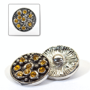 1 pz. Bottone decorativo "Funny" 20 mm - Giallo