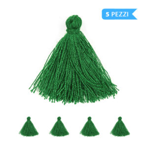 (5 pezzi) Nappine 3 cm, 100% cotone - Verde
