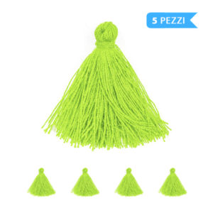 (5 pezzi) Nappine 3 cm, 100% cotone - Verde chiaro