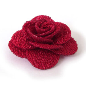 fiorellino 14 petali tessuto lucido mm.30 - col. Rosso