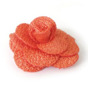 fiorellino 14 petali tessuto lucido mm.30 - col. Arancio