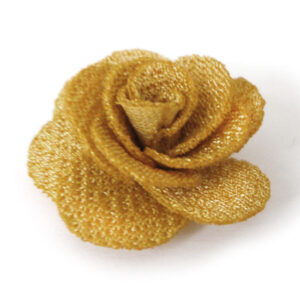 fiorellino 14 petali tessuto lucido mm.30 - col. Giallo