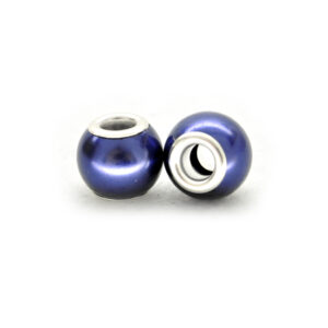 Perla ciambella pastello (2 pezzi) 10x12 mm - Blu notte