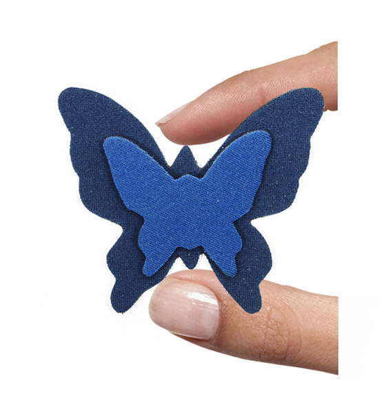 (1 pezzo) Sagoma in neoprene "Farfalla" - Blu e blu notte