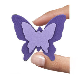 (1 pezzo) Sagoma in neoprene "Farfalla" - Lilla e viola