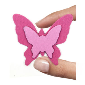 (1 pezzo) Sagoma in neoprene "Farfalla" - Rosa e fuxia
