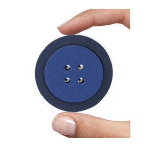 (1 pezzo) Sagoma in neoprene "Bottone" - Blu e blu notte