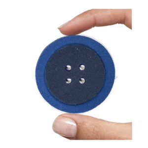 (1 pezzo) Sagoma in neoprene "Bottone" - Blu notte e Blu