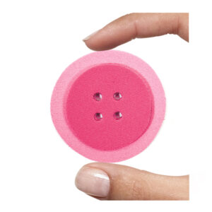 (1 pezzo) Sagoma in neoprene "Bottone" - Fuxia e rosa