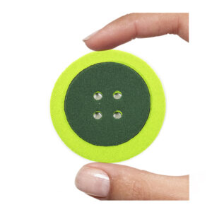 (1 pezzo) Sagoma in neoprene "Bottone" - Verdone e verde
