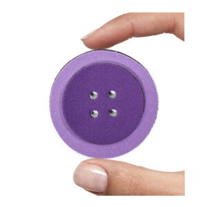(1 pezzo) Sagoma in neoprene "Bottone" - Viola e lilla