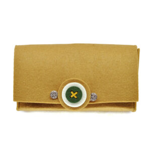 Borsetta in feltro bottone (Kit fai-da-te) - Noce