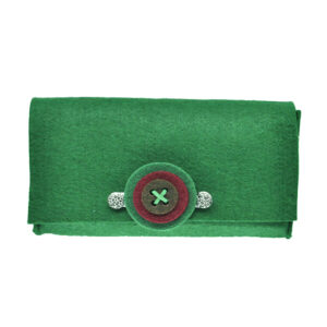 Borsetta in feltro bottone (Kit fai-da-te) - Verde prato