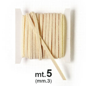 Fettuccia scamosciata mm. 3 (mt.5) - Avorio