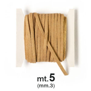 Fettuccia scamosciata mm. 3 (mt.5) - Noce