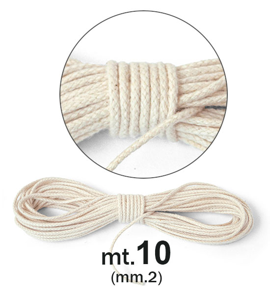 Cordino cotone macramè mm. 2 (mt.10) - Avorio