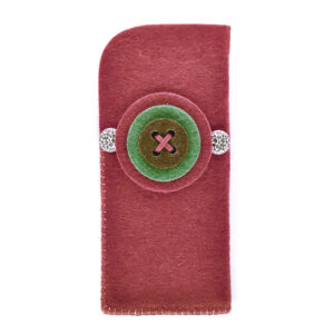 Portaocchiali bottone (Kit fai-da-te) - Bordeaux