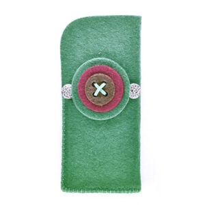 Portaocchiali bottone (Kit fai-da-te) - Verde prato