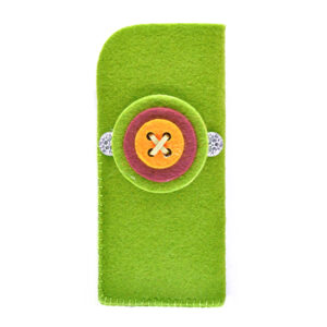 Portaocchiali bottone (Kit fai-da-te) - Verde mela