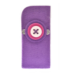 Portaocchiali bottone (Kit fai-da-te) - Viola