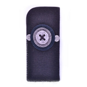 Portaocchiali bottone (Kit fai-da-te) - Nero