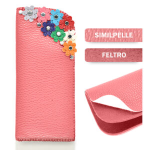 Portaocchiali similpelle (Kit fai-da-te) - Rosa