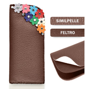 Portaocchiali similpelle (Kit fai-da-te) - Marrone