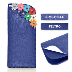 Portaocchiali similpelle (Kit fai-da-te) - Bluette