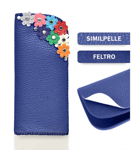 Portaocchiali similpelle (Kit fai-da-te) - Bluette