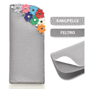 Portaocchiali similpelle (Kit fai-da-te) - Grigio chiaro